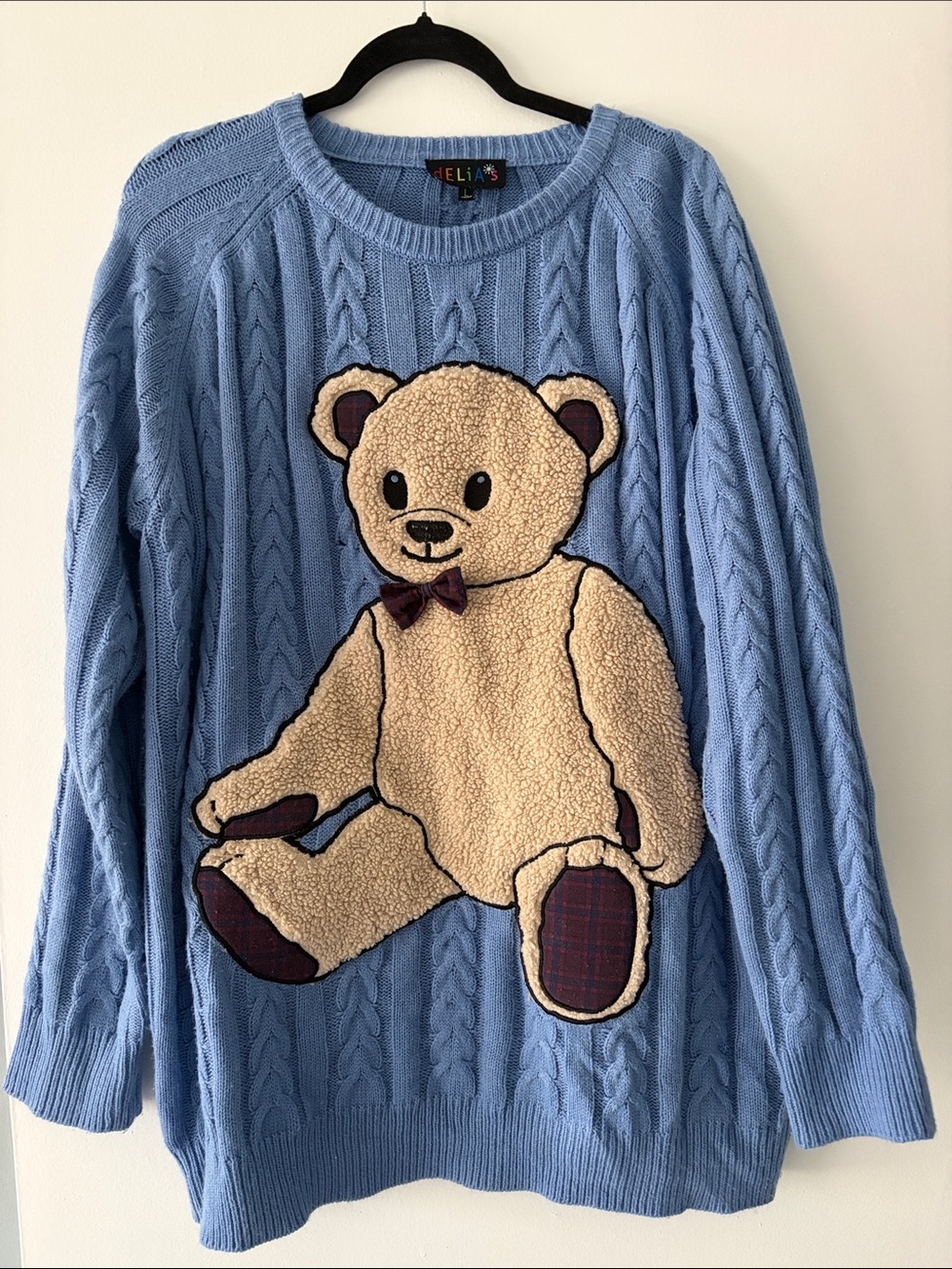 Delia Boucle Teddy Bear Knit Oversized Sweater